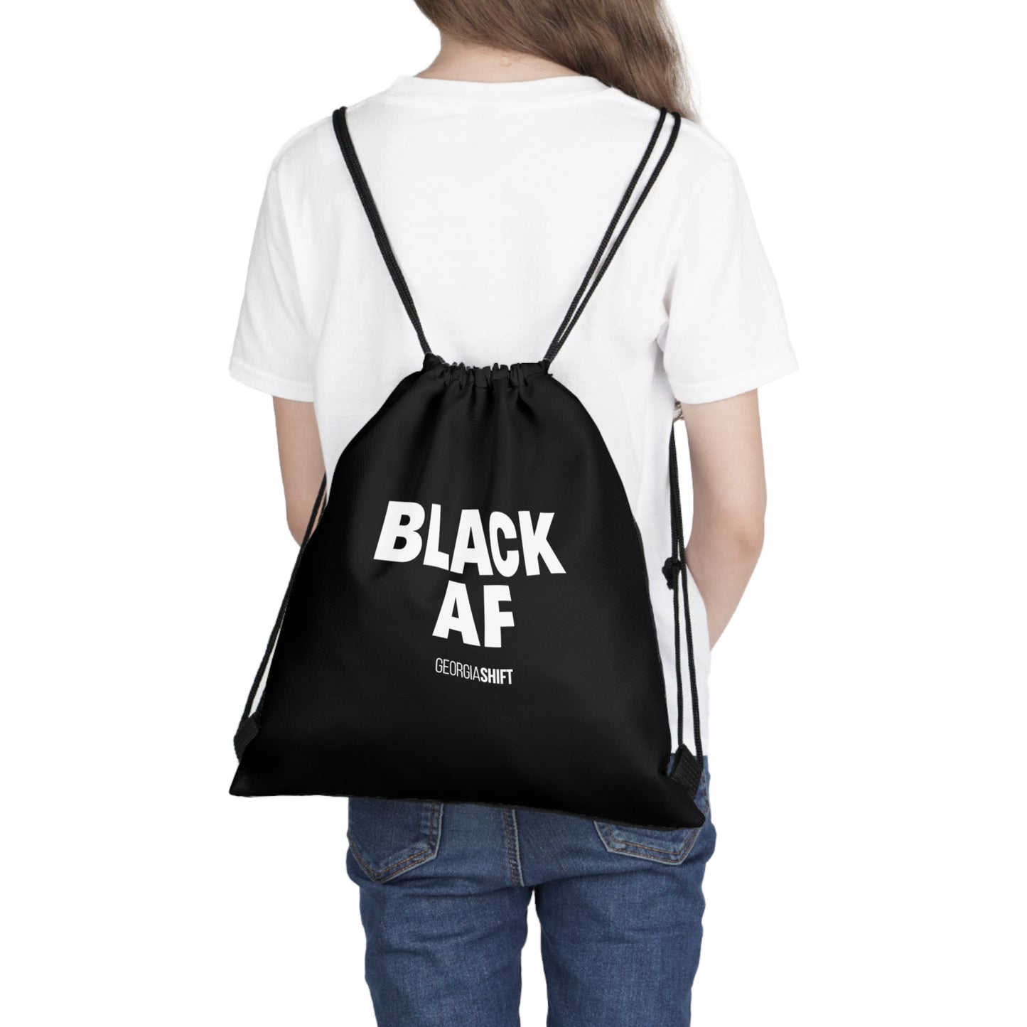 BLACK AF Drawstring Bag